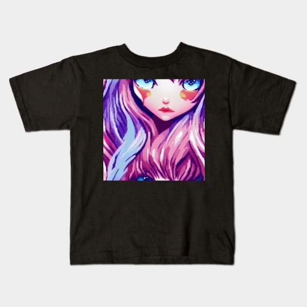 Cotton Candy Eyes Kids T-Shirt by astrobunny